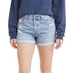 Levi's 501 Original Denim Jean Shorts with Rolled Hem